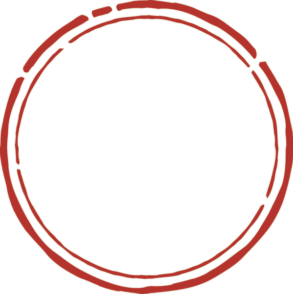 Asian Red Seal Stamp Inkan Signature Rakkan Circle